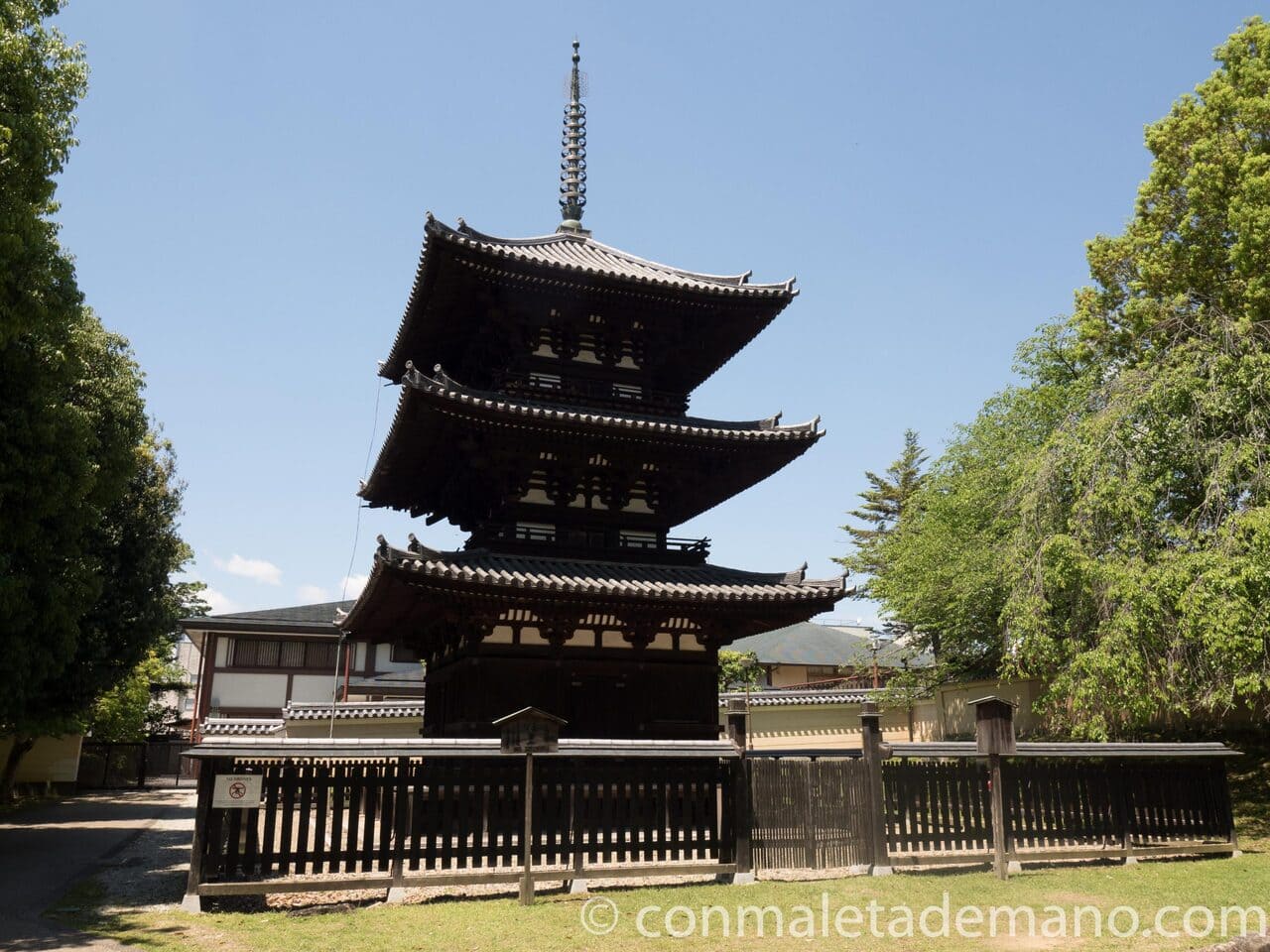 Pagoda de tres pisos del Templo Kofuku-ji, en Nara
