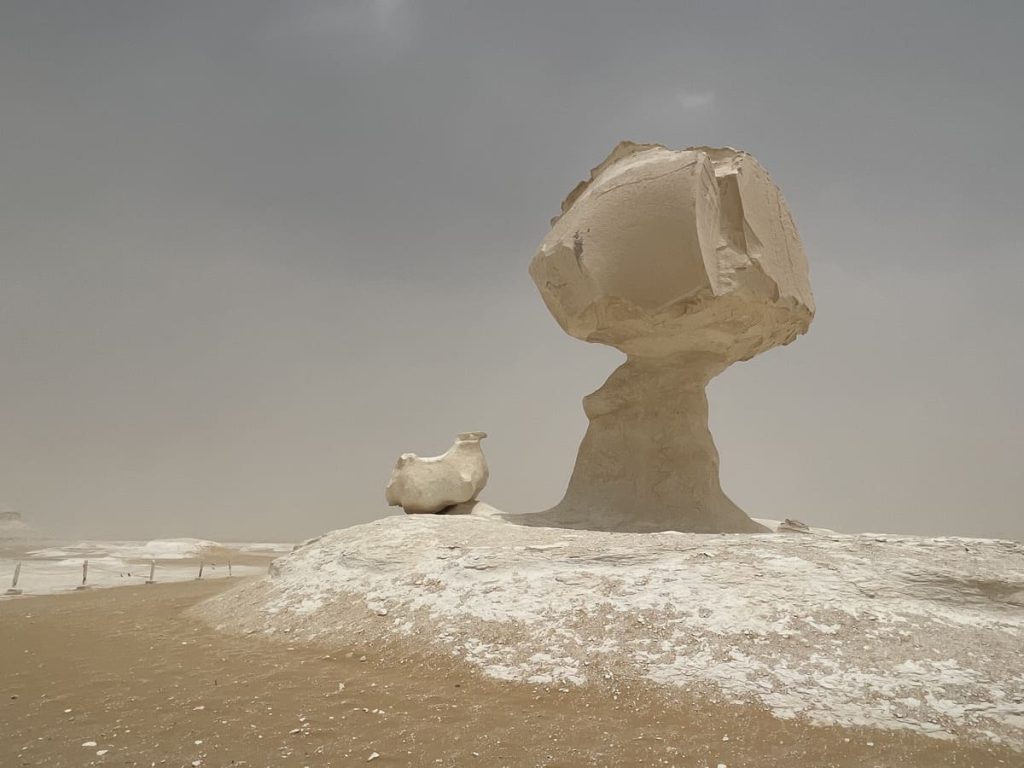 Formaciones en el Desierto Blanco, en Egipto