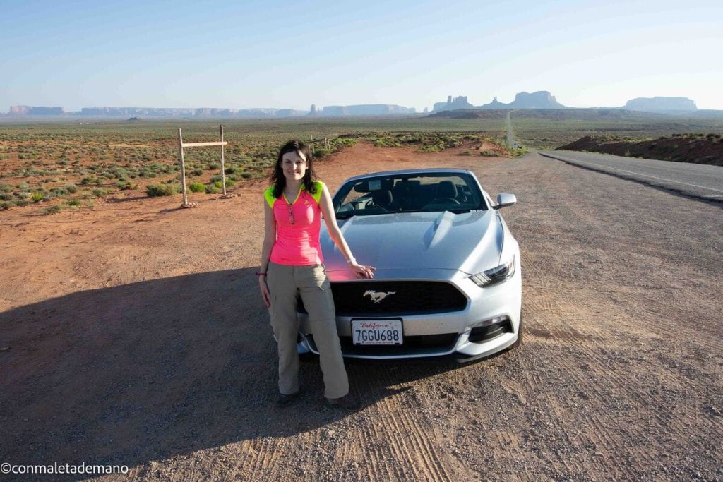Mustang que alquilamos para recorrer la costa oeste USA