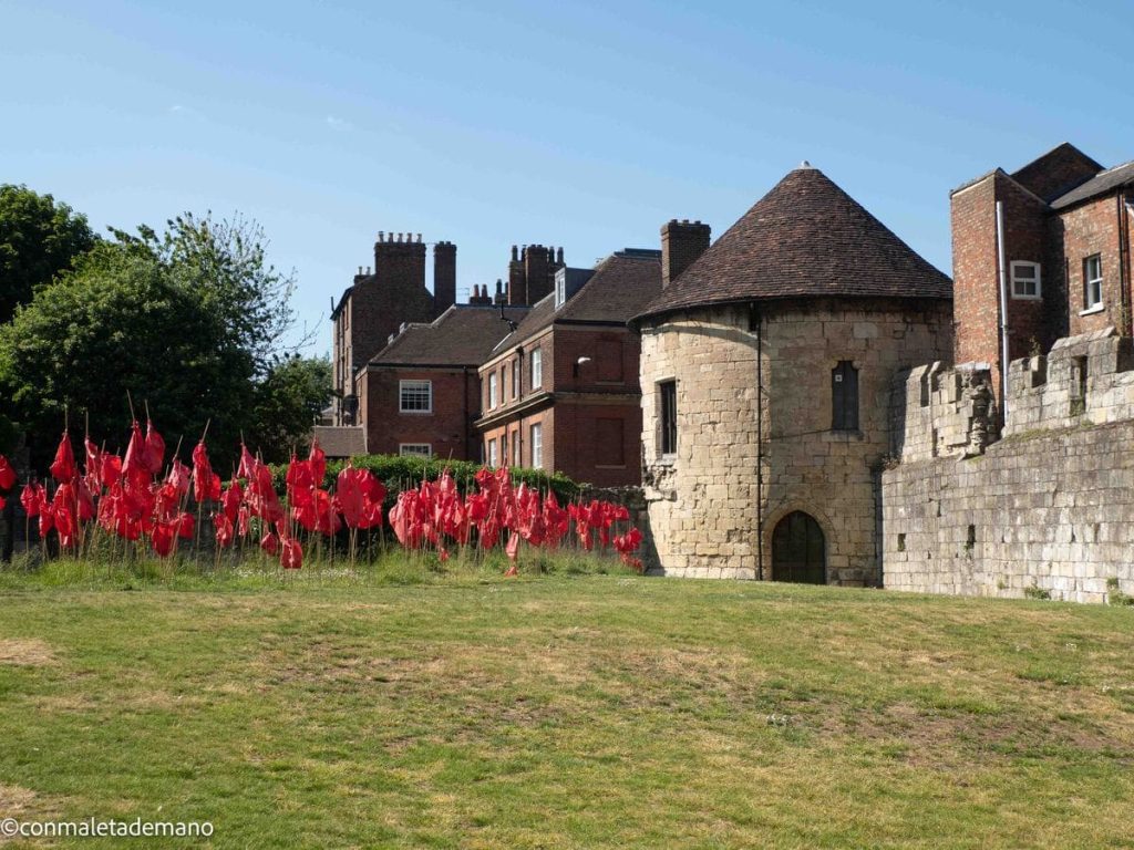 Tramo de las Murallas de York, en Inglaterra