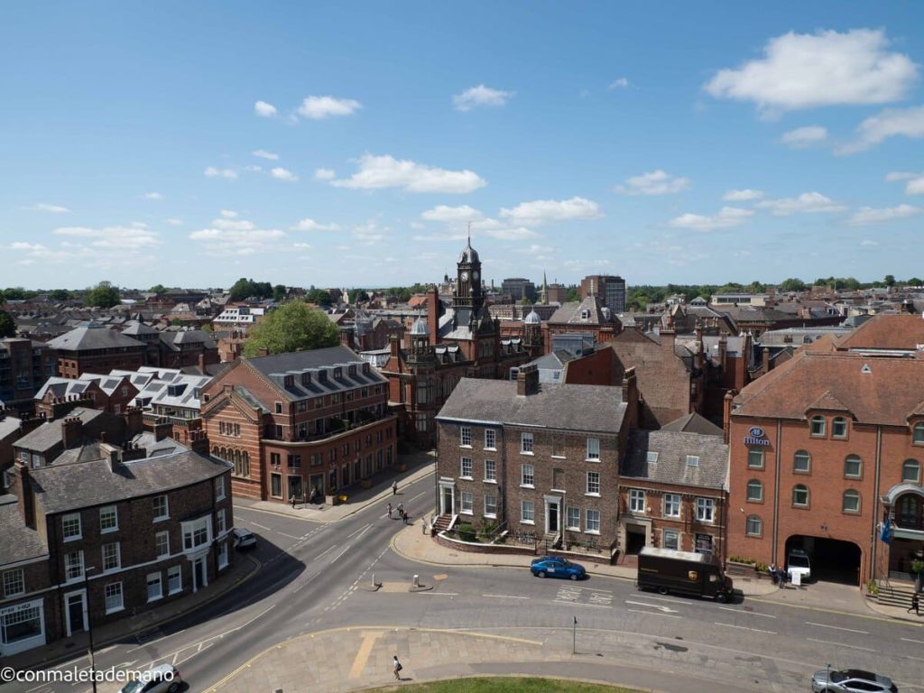 Vistas de York desde Clifford's Tower, York, Inglaterra