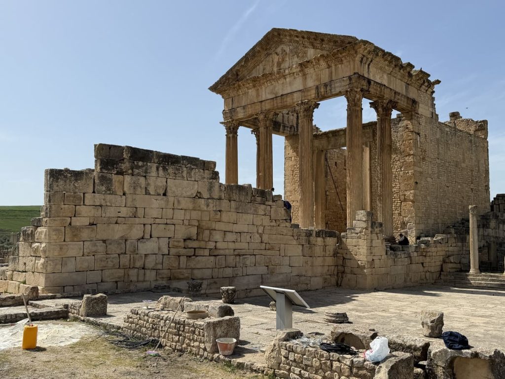 Capitolio, en la ciudad romana de Dougga, en Túnez
