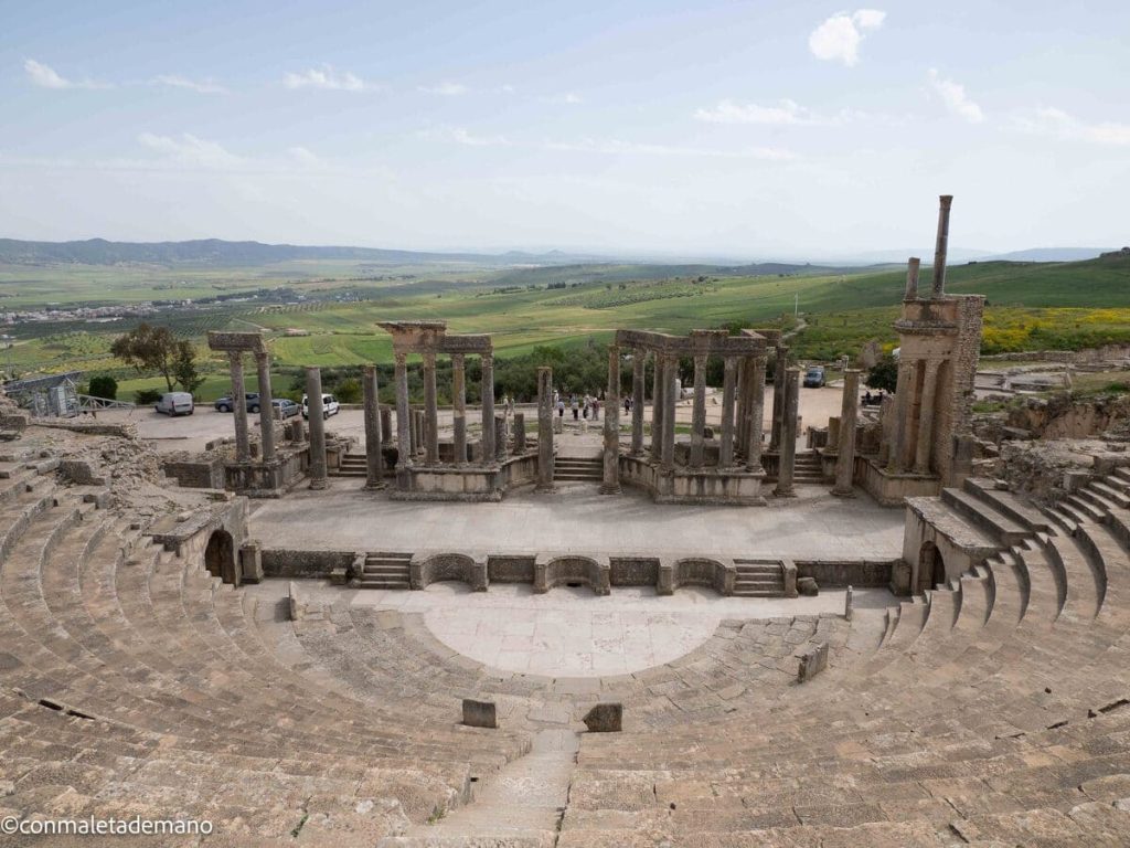 Teatro de la ciudad romana de Dougga, en Túnez